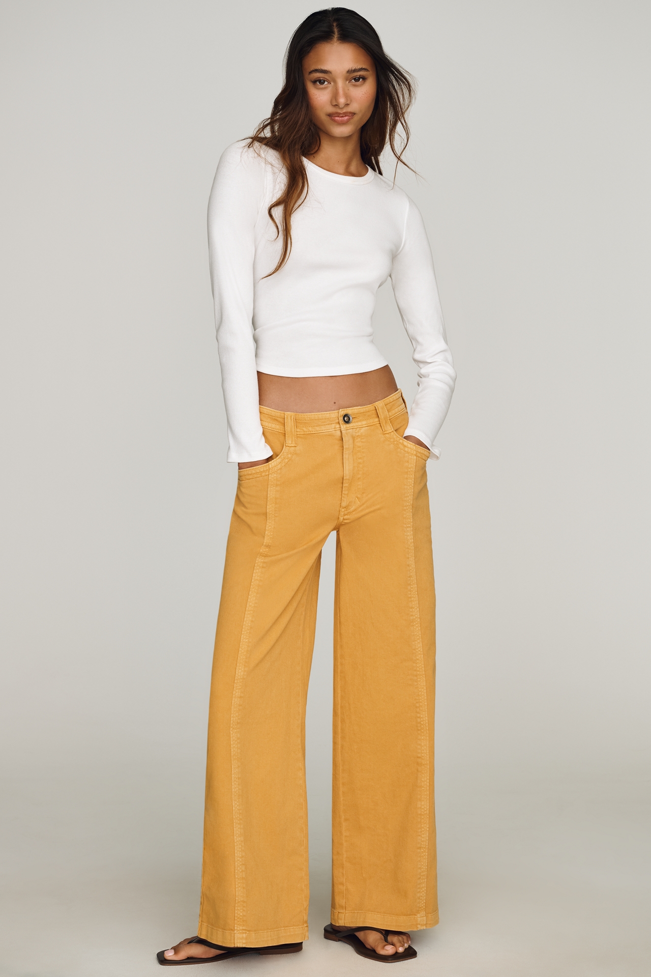 Pilcro Cara High-Rise Wide-Leg Pants