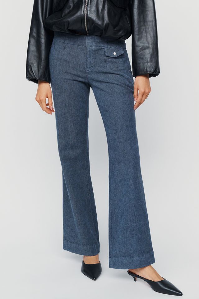 Pantalones Utilitarios de Pierna Recta y Tiro Bajo By Anthropologie #1