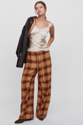 Pilcro Hanna Wide Leg Printed Pants by Anthropologie