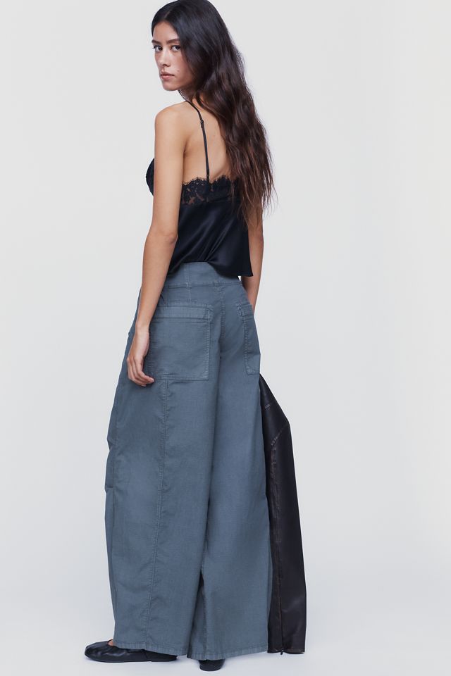 Pilcro Delta Cotton Stretch Mid-Rise Wide-Leg Parachute Pants #3