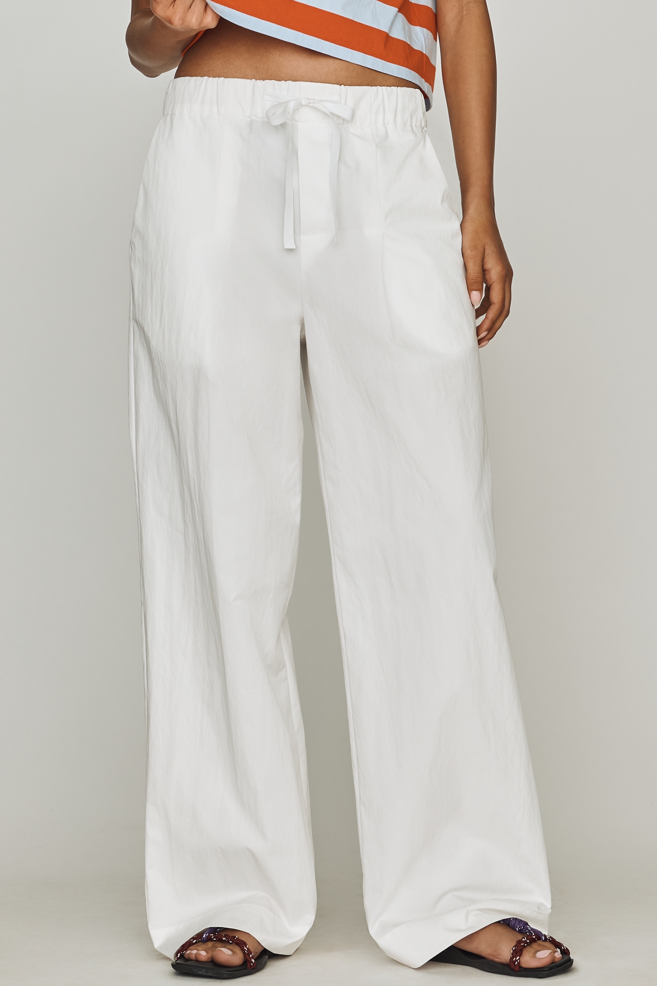Rue Sophie Noema Cotton Blend Wide Leg Pants