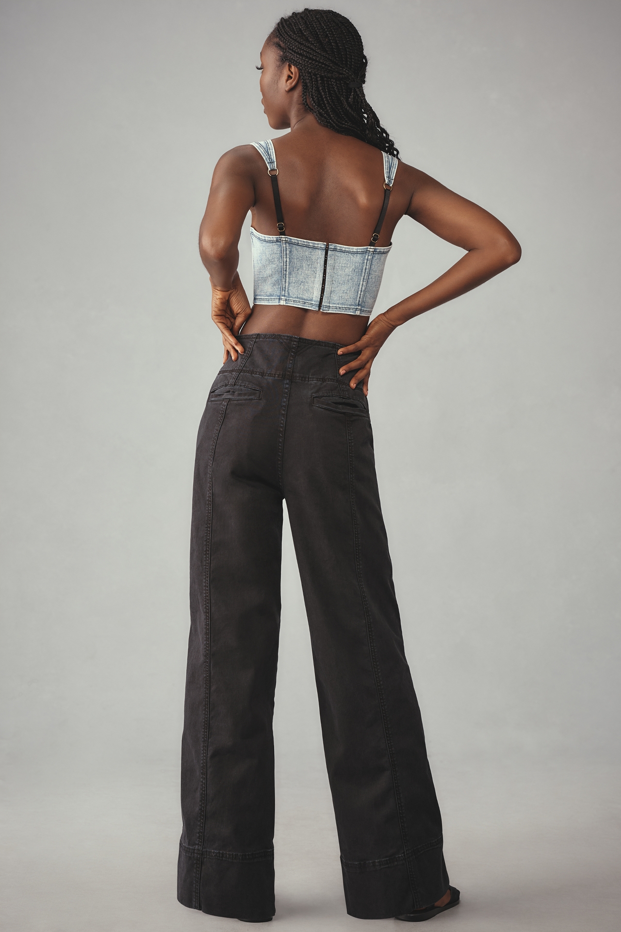 The Seamed Flare Pants by Pilcro