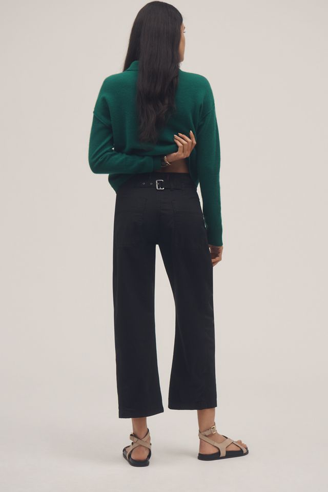 The Arin Mid-Rise Button-Front Barrel Pants by Pilcro: Linen Blend Edition #3
