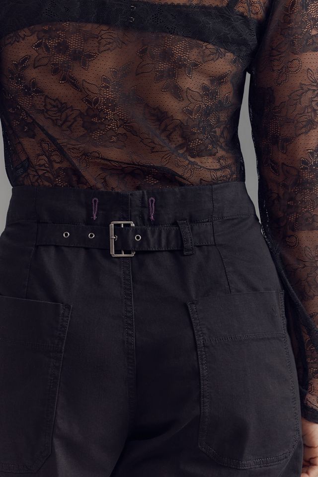 The Arin Mid-Rise Button-Front Barrel Pants by Pilcro: Linen Blend Edition #7