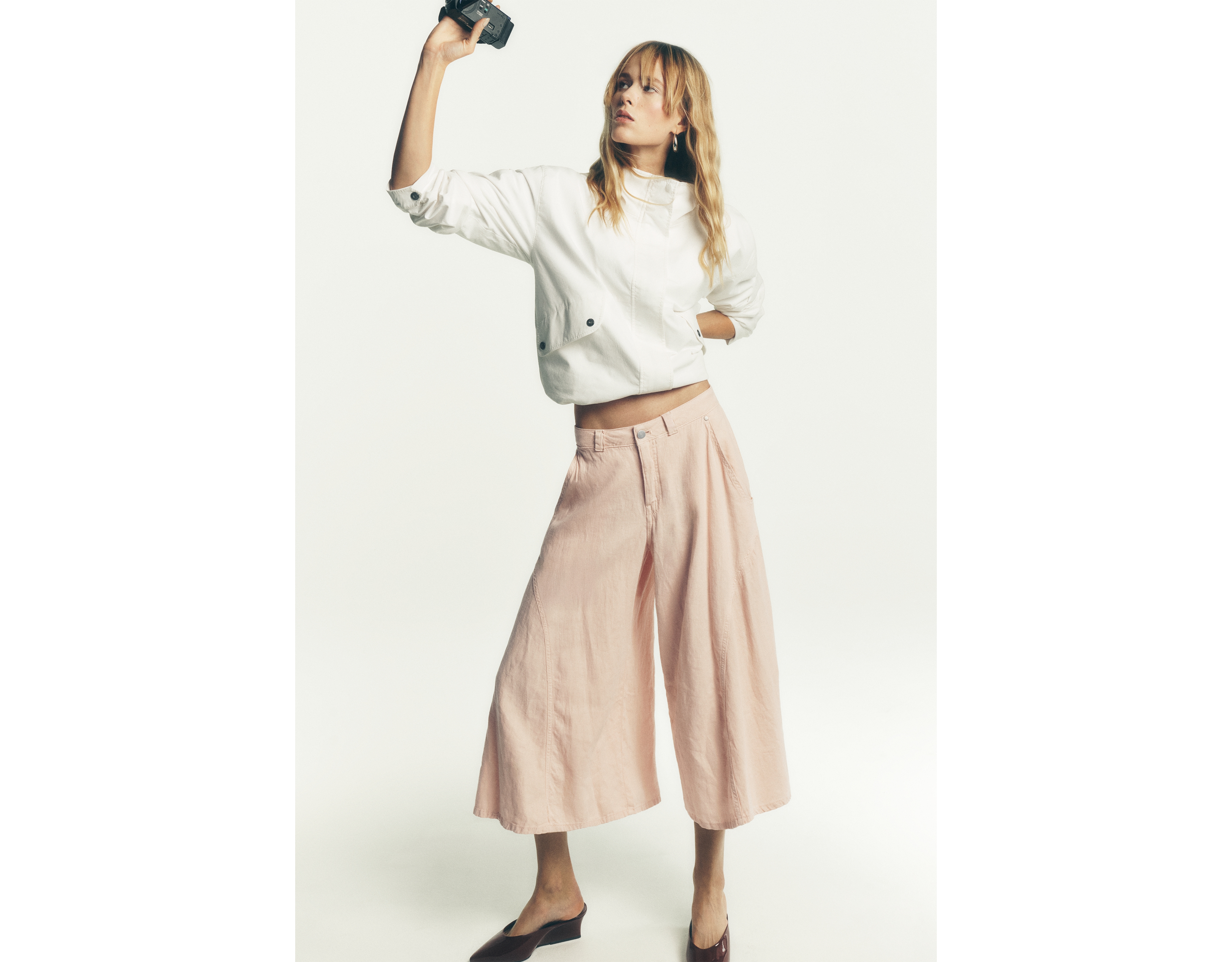 Pilcro Linen Blend Culottes