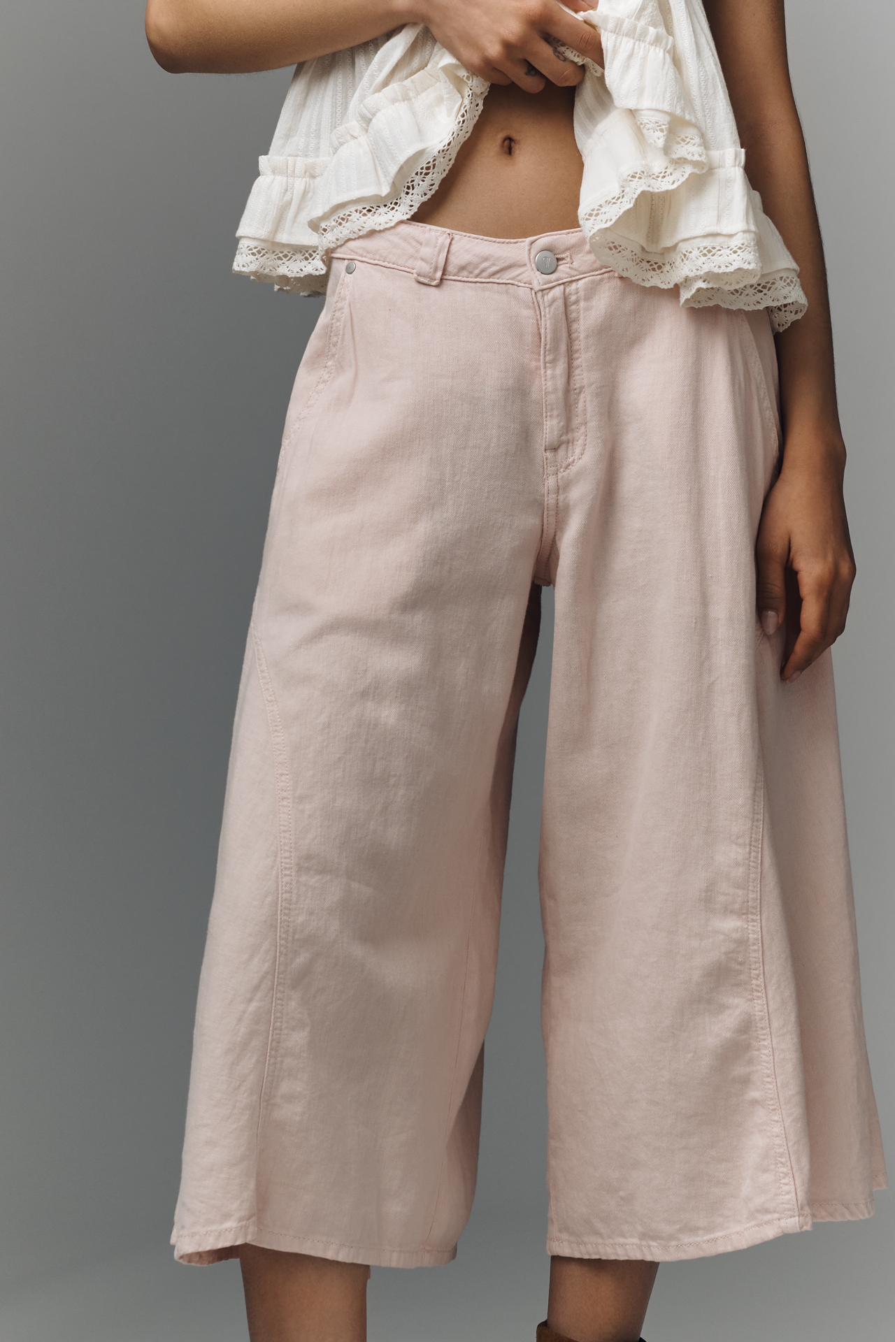 Pilcro Linen Blend Culottes