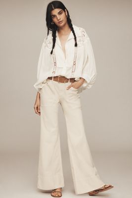 The Rylan Relaxed High-Rise Flare Pants by Pilcro