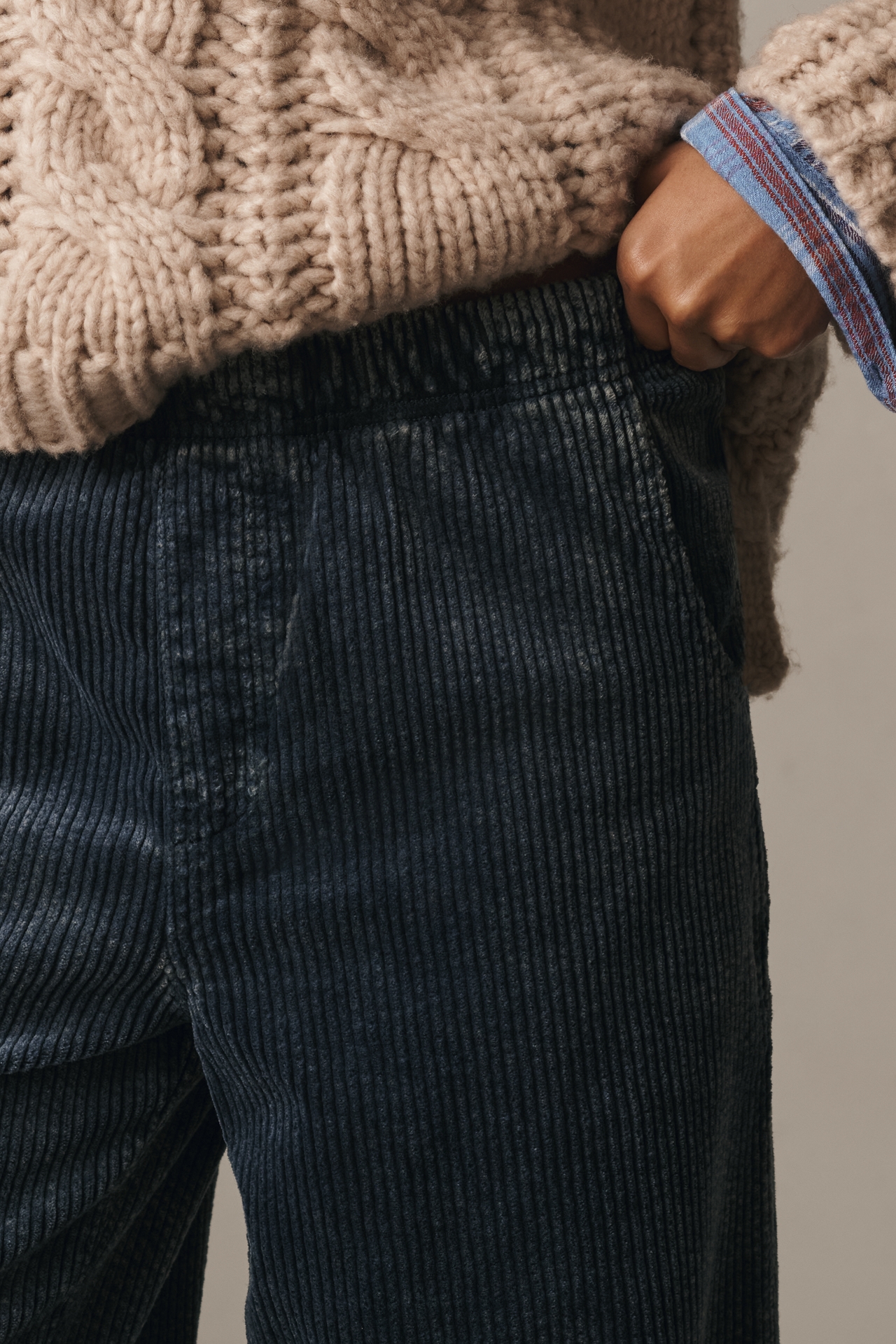 Pilcro Plush Corduroy High-Rise Pull-On Flare Pants