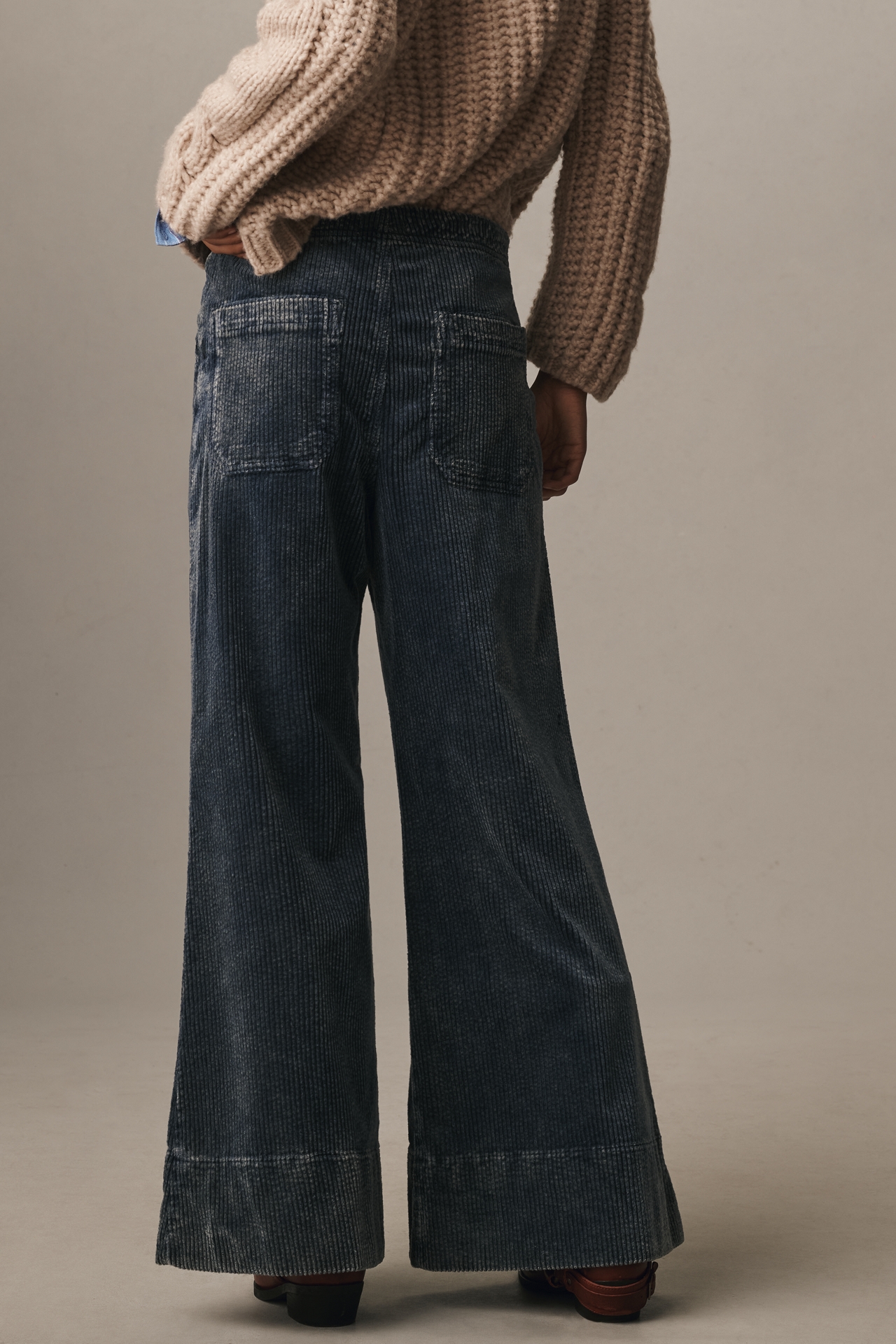 Pilcro Plush Corduroy High-Rise Pull-On Flare Pants