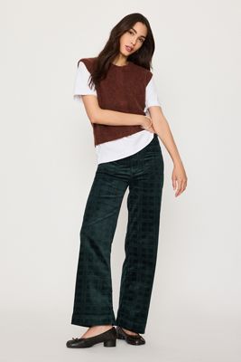 @merricksart x Maeve Corduroy Lattice Full-Length Colette Trousers