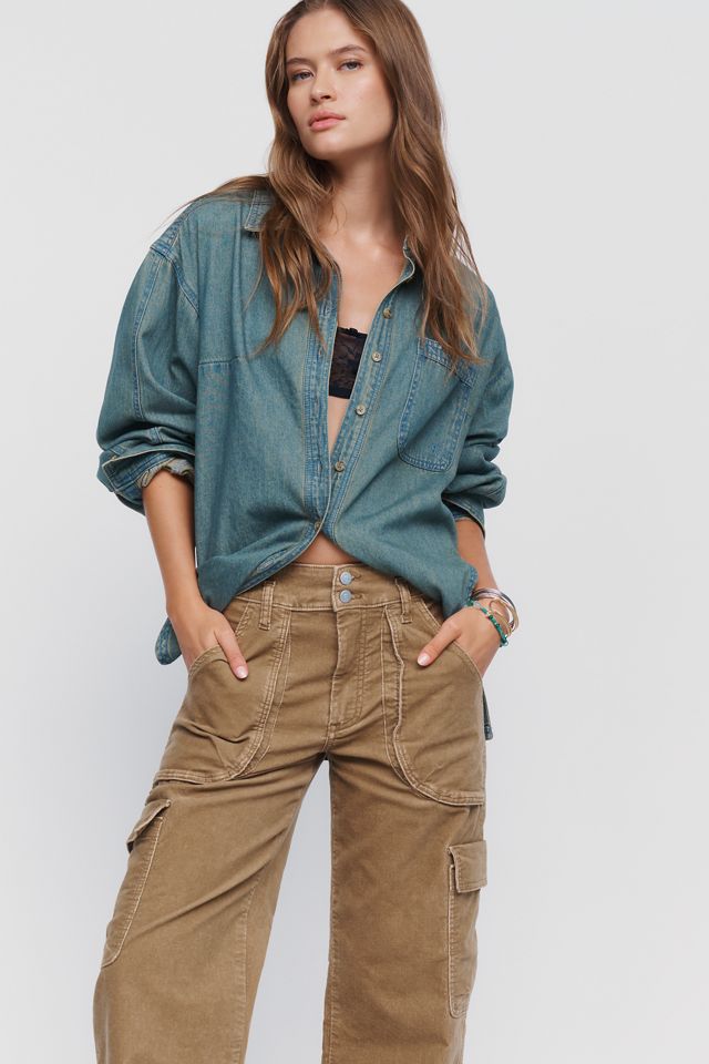 Pilcro High Rise Straight Leg Utility Pants #3