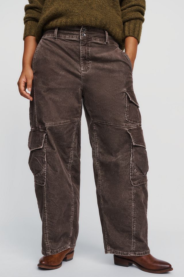 Pantalon cargo à jambes larges en velours côtelé Aero par Pilcro #6