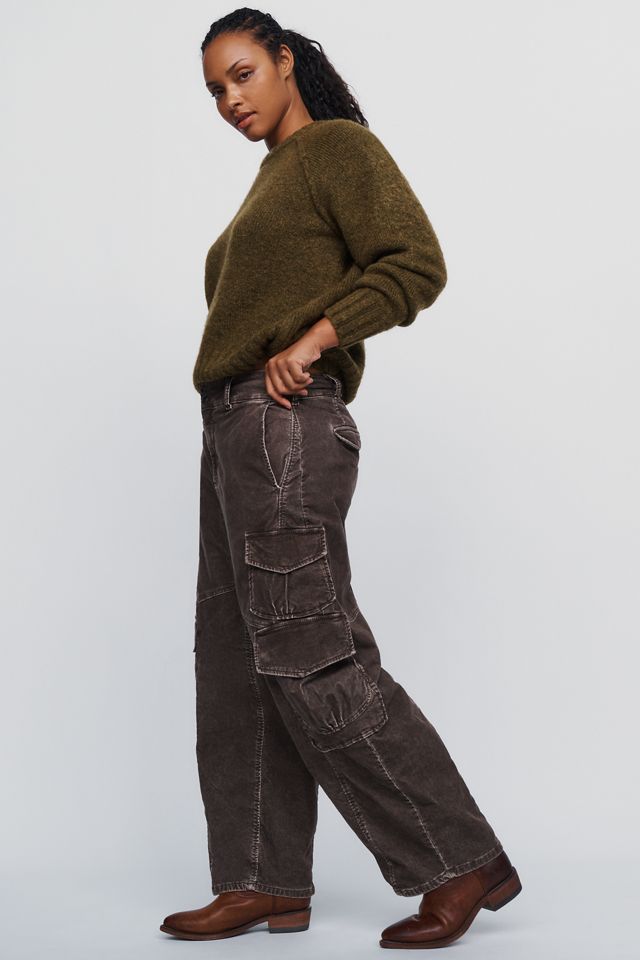 Pantalon cargo à jambes larges en velours côtelé Aero par Pilcro #7