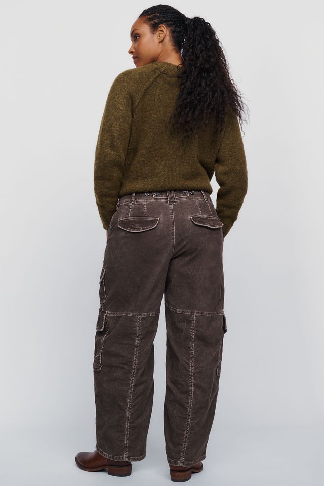 Pantalon cargo à jambes larges en velours côtelé Aero par Pilcro #9