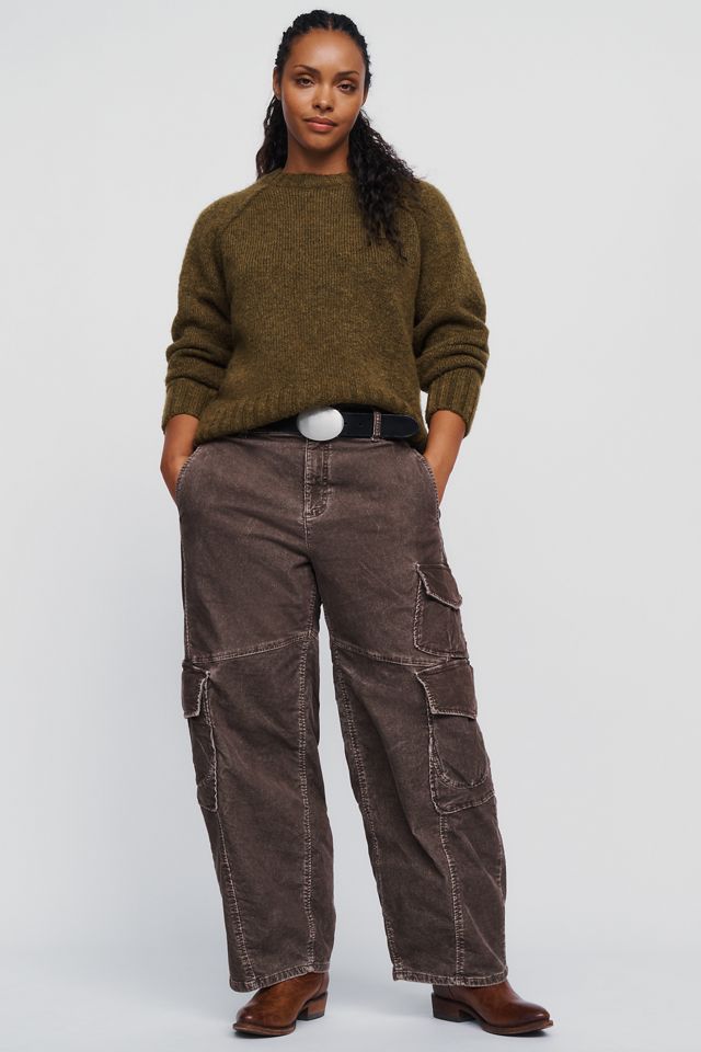 Pantalon cargo à jambes larges en velours côtelé Aero par Pilcro #5