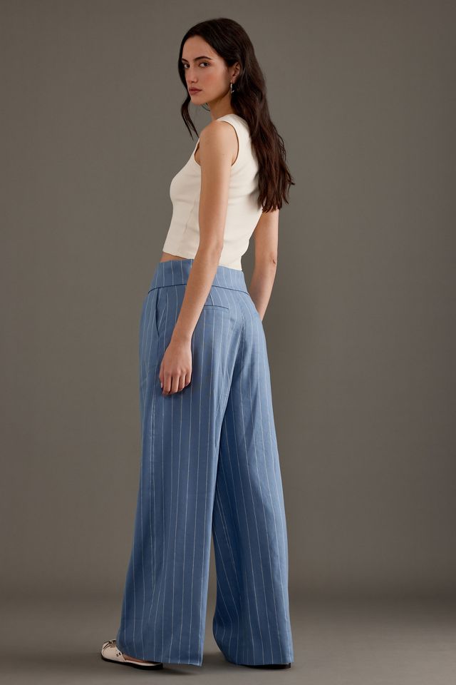 ALIGNE Marlene Foldover Wide-Leg Linen Trousers #4