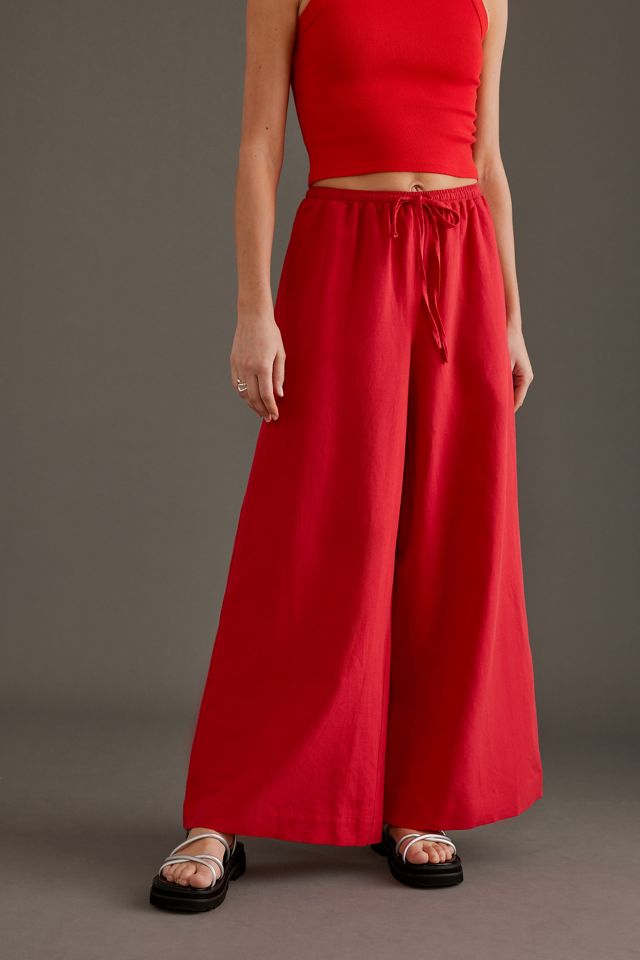 ALIGNE Algae Linen Wide-Leg Trousers #1