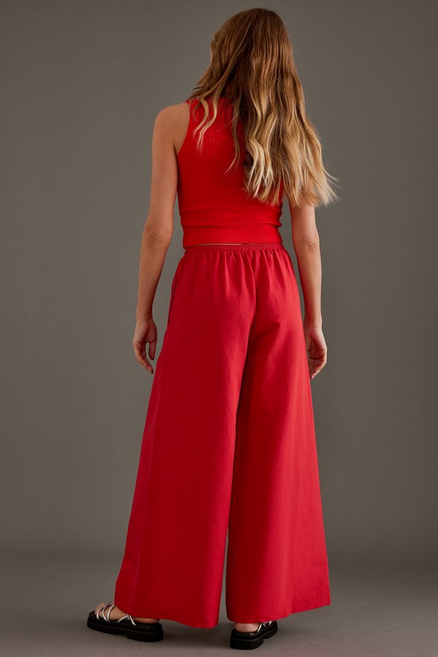 ALIGNE Algae Linen Wide-Leg Trousers #3