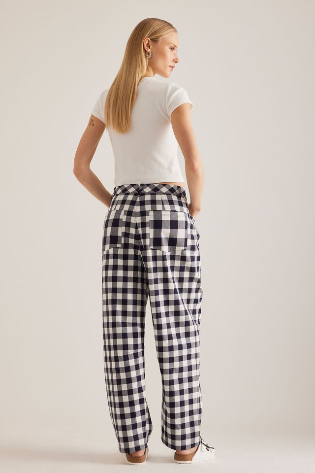 ALIGNE Ned Check Barrel Trousers #1