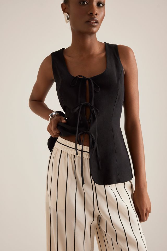 ALIGNE Eliora Gestreifte Weite-Bein Hosen #3