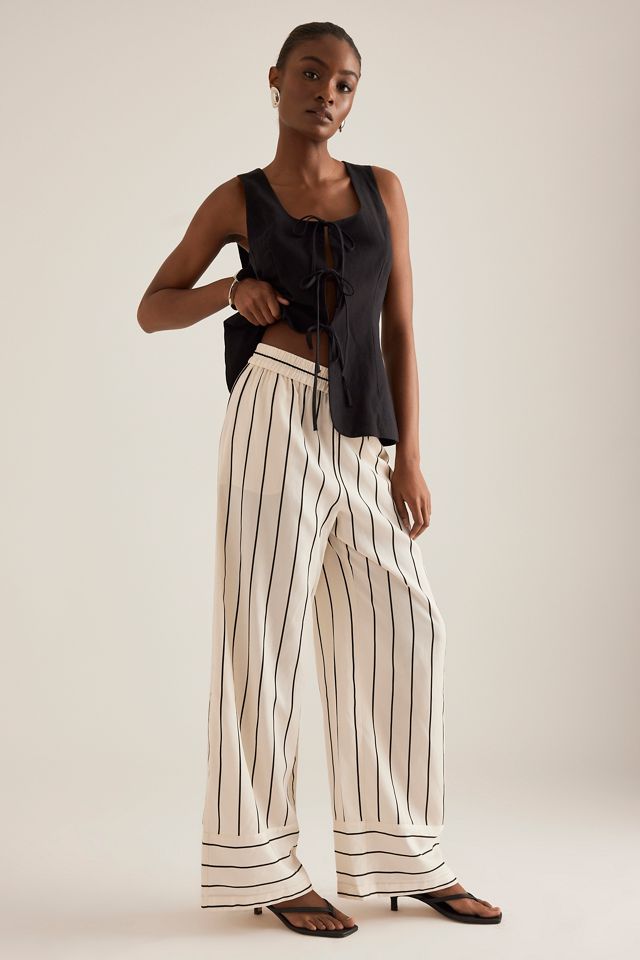 ALIGNE Eliora Gestreifte Weite-Bein Hosen #4