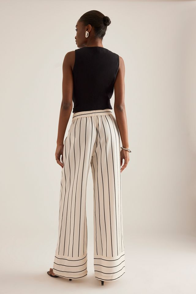 ALIGNE Eliora Gestreifte Weite-Bein Hosen #1