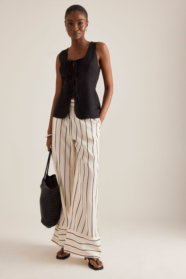 ALIGNE Eliora Gestreifte Weite-Bein Hosen #2