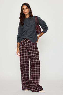 ALIGNE Riley Karierte Hose mit weitem Bein