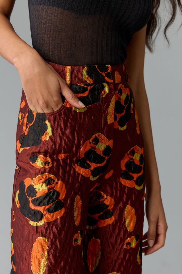 Mehtap Elaidi Printed Brocade Pants #3