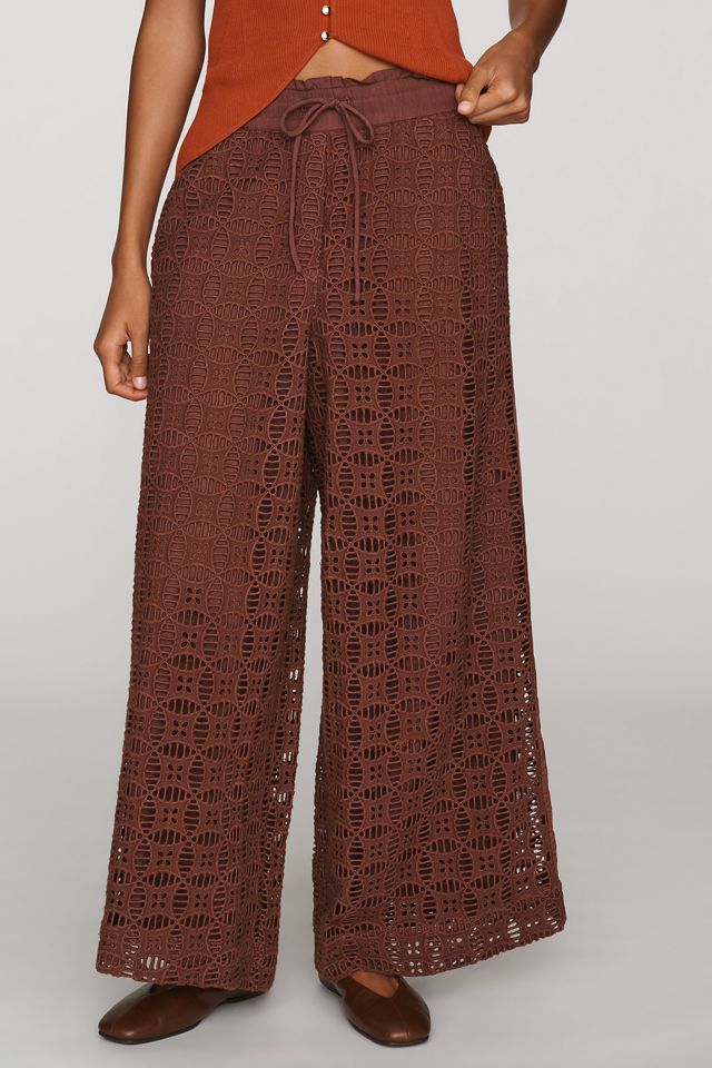 Ollari 100% Cotton Cutwork Track Pants #1