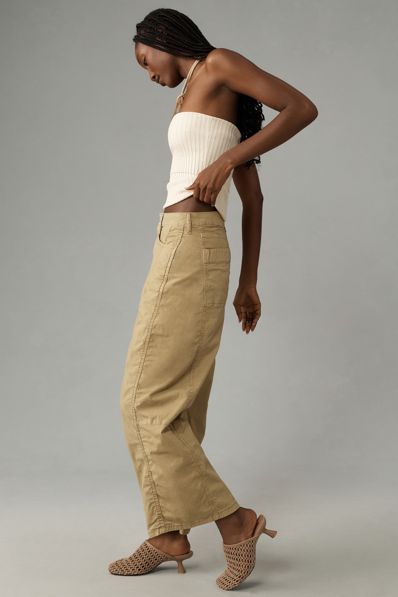 Pilcro Heritage Curve Mid-Rise Barrel Pants