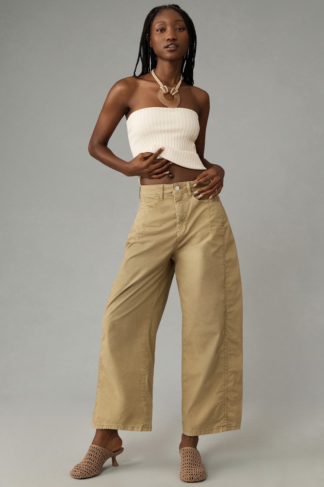 Pilcro Heritage Curve Mid-Rise Barrel Pants