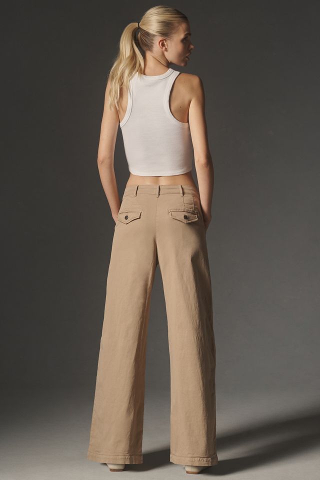 Maeve Oversized Wide-Leg Chino Pants #2