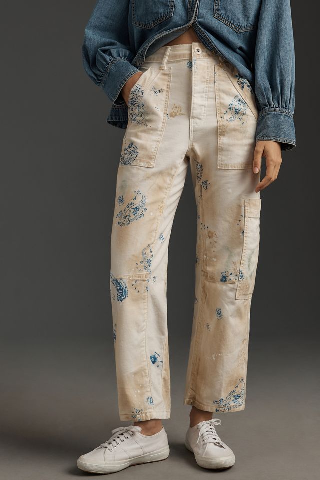 The Millie Low-Slung Barrel Pants by Pilcro: Printed Edition #1