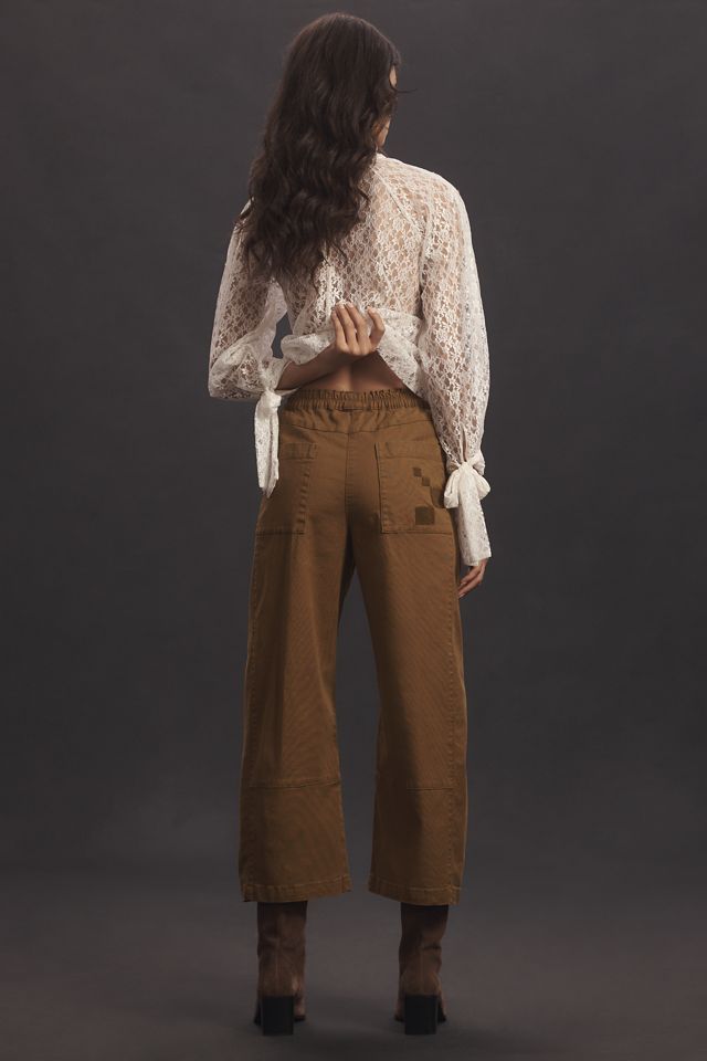 The Izzie Relaxed Pull-On Barrel Pants by Pilcro: Patch Edition #3