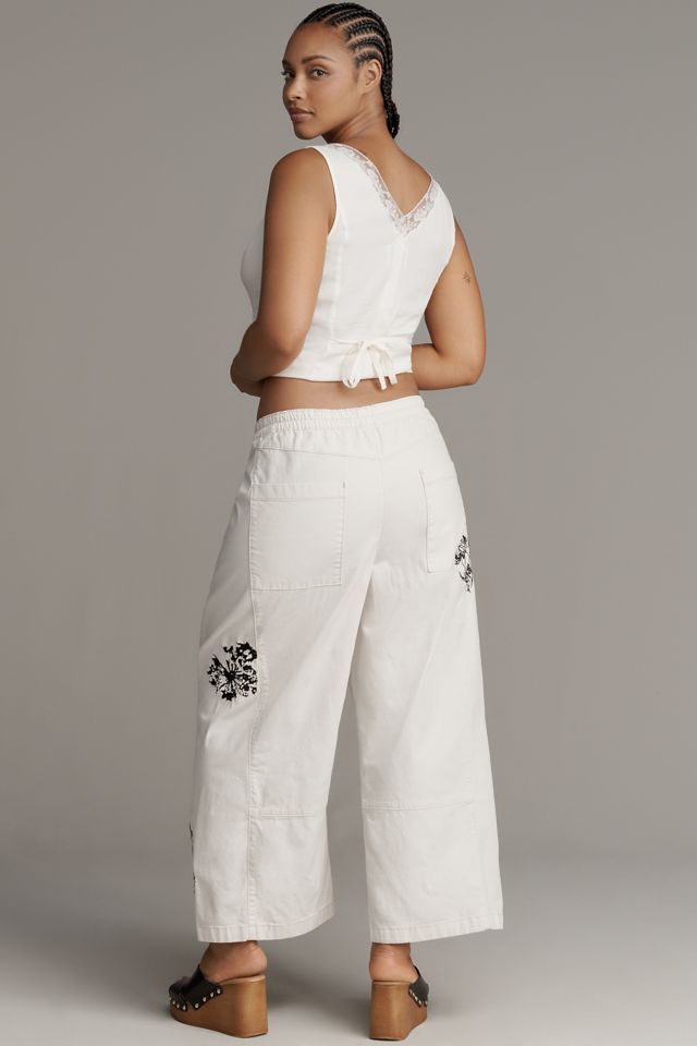 The Izzie Printed Pull-On Barrel Pants by Pilcro #6