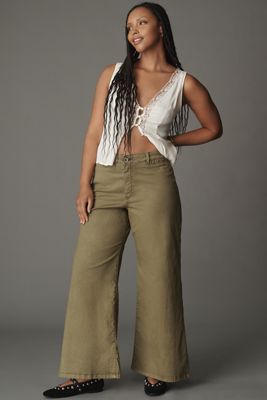 Pilcro Crop Wide-Leg Pants