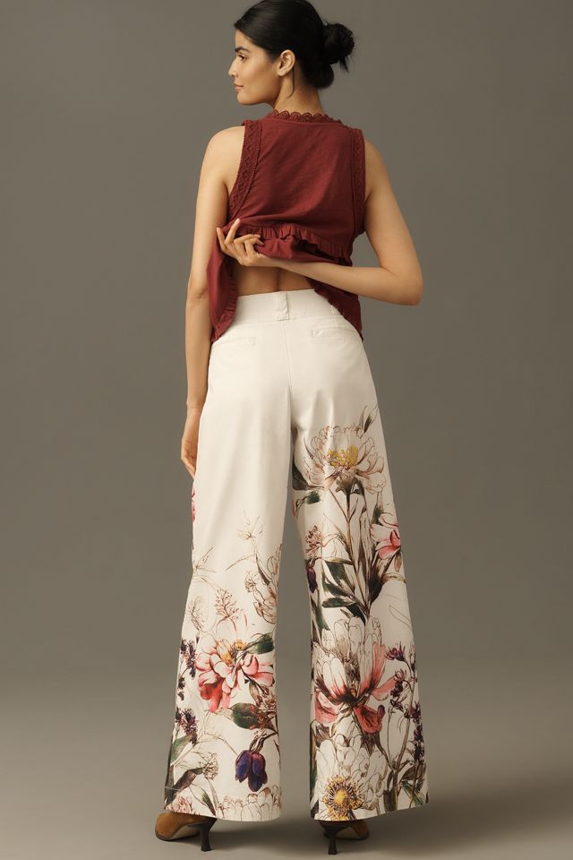 By Anthropologie Printed Wide-Leg Pants #2