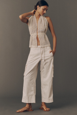 Pilcro Crop Wide-Leg Cargo Pants