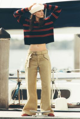 Pilcro Slouchy Full-Length Paint Splatter Chino Pants | Anthropologie