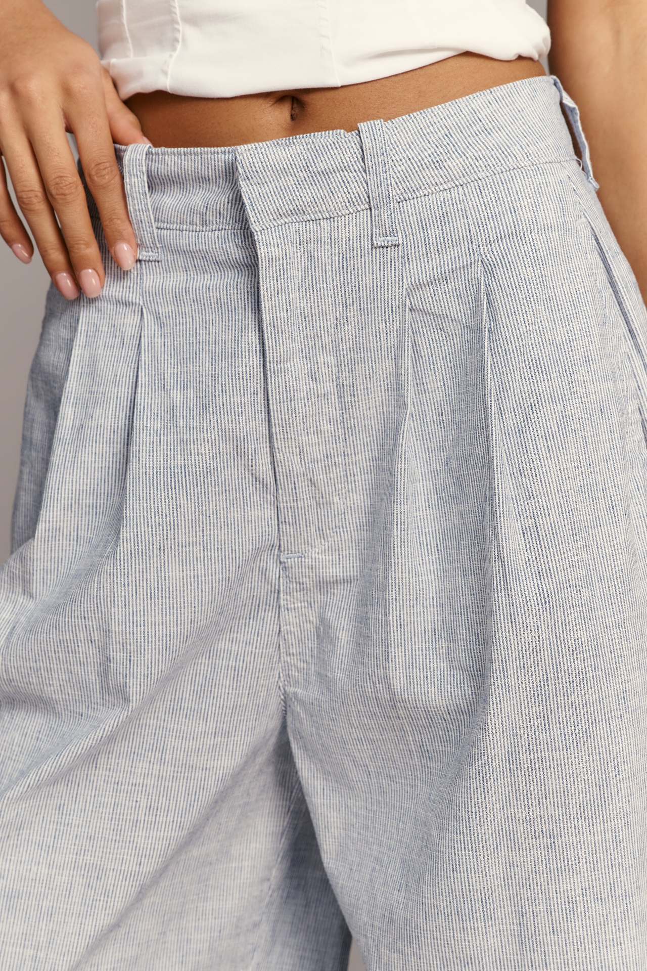 Maeve Provence Relaxed Pleated Pants
