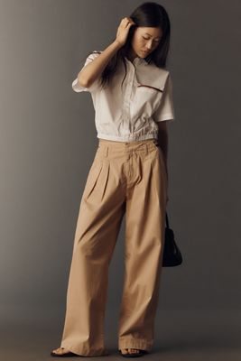 Exquise Belted Culotte Pants | Anthropologie display picture 1