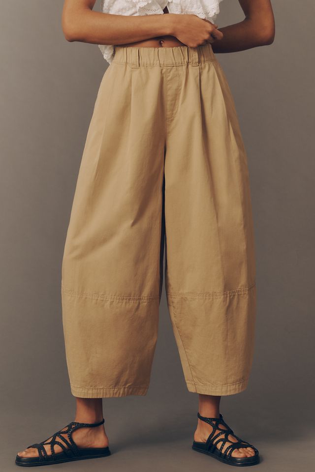 Maeve Cotton Linen Balloon Trousers | Anthropologie