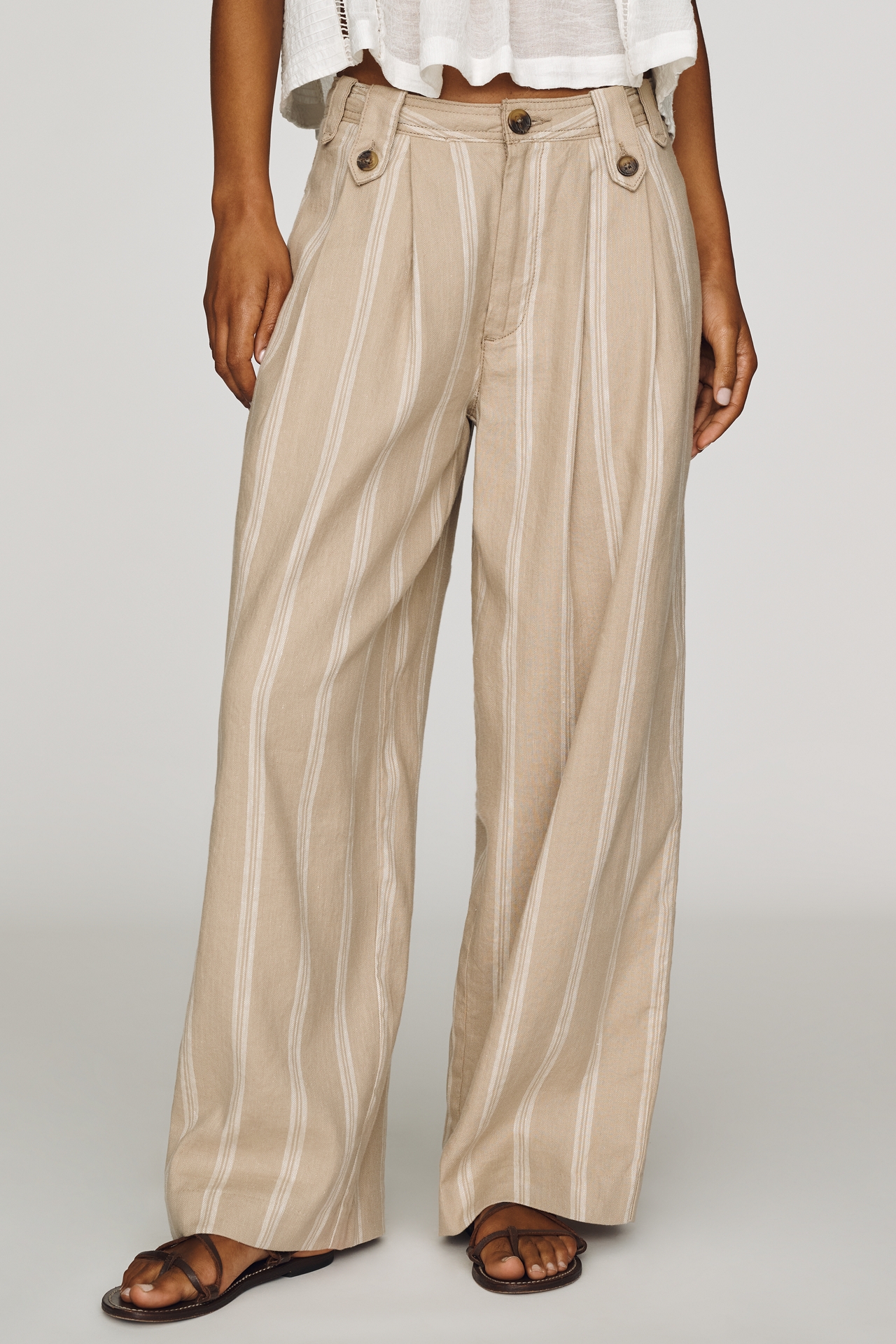By Anthropologie Noil Wide-Leg Pants