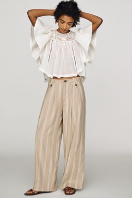 By Anthropologie Noil Wide-Leg Pants