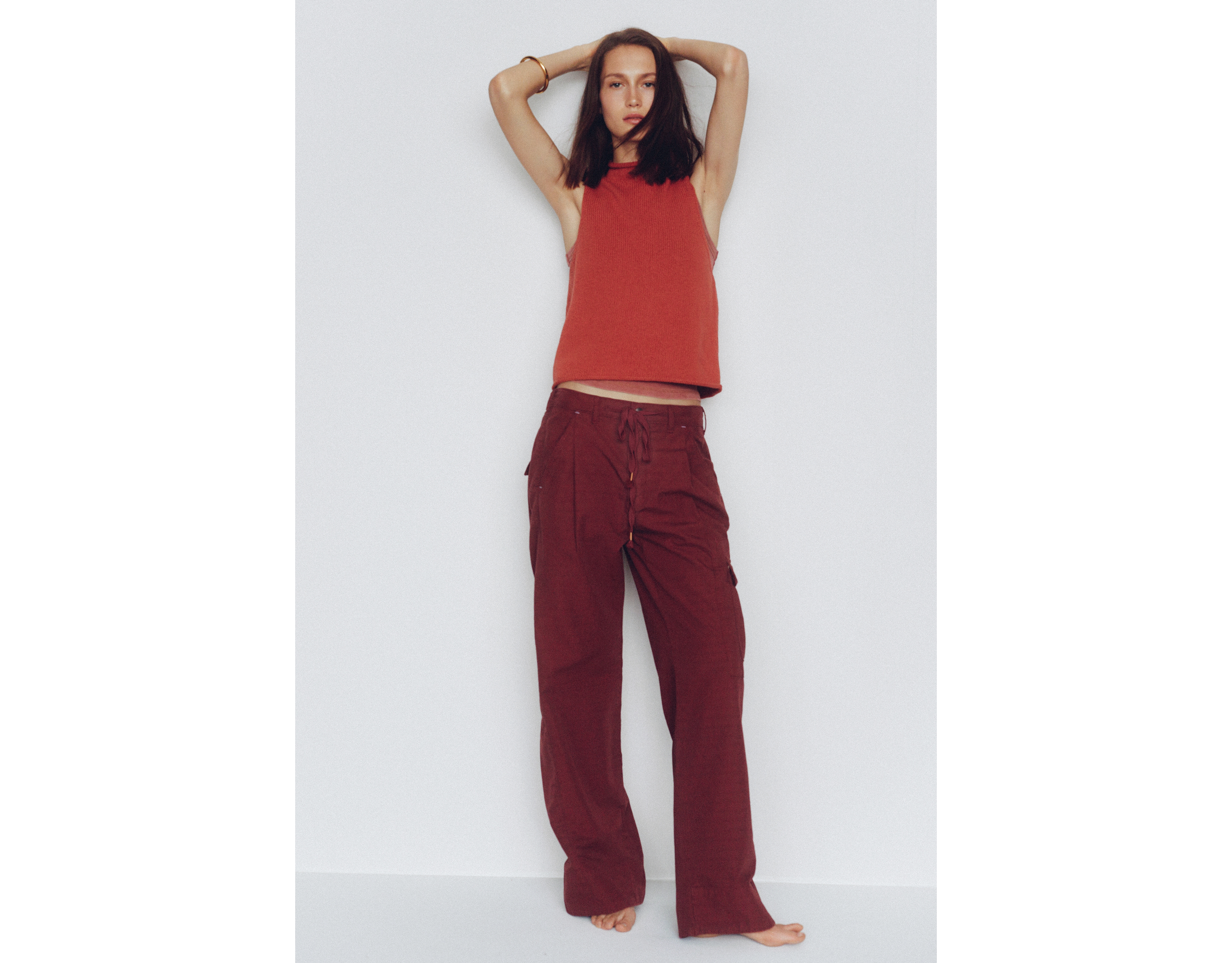 Pilcro Cade 100% Cotton Low-Slung Cargo Pants