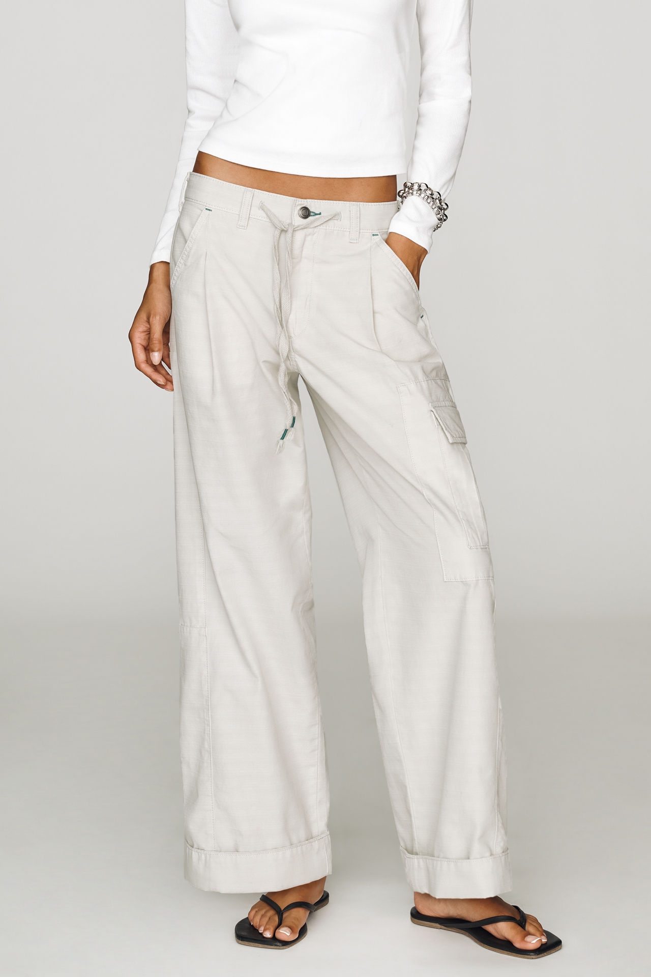 Pilcro Cade Camp High-Rise Utility Chino Pants