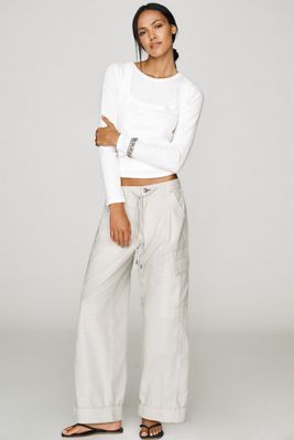 Pilcro Cade Camp High-Rise Utility Chino Pants
