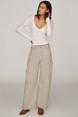 The Kayden High-Rise Full Length Carpenter Barrel Trousers by Pilcro
