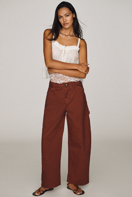 Pilcro Kayden Full Length Utility Barrel Pants | AnthroHome